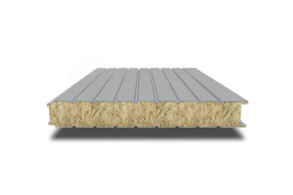 Сэндвич-панели для холодильных камер с минеральной ватой, 1200х180 мм, 0.5/0.5, Полиуретан матовый